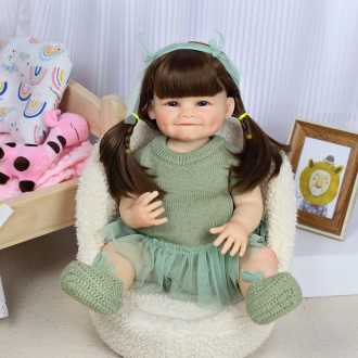 Силиконовая кукла Реборн девочка Оливия, 55 см-7
